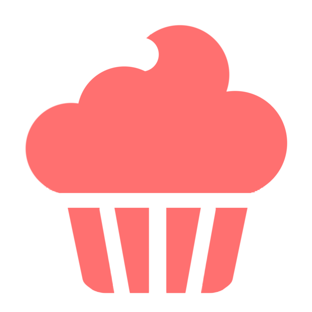 Cupcake-Icon für SEO mit Sahne